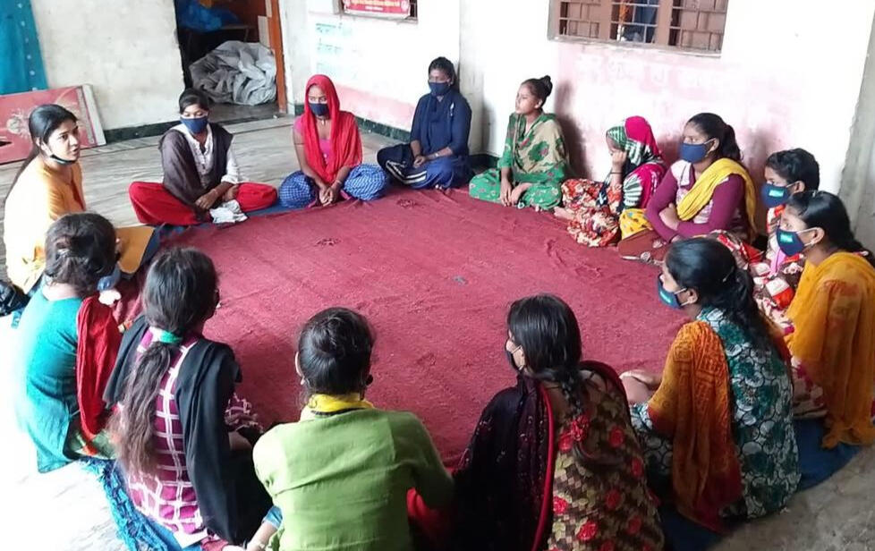 Women's circle in a Neighbourhood Parliament